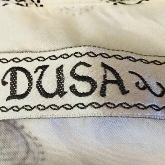 DUSA Women Fully Lined Sleeveless Knee Length Geometric Shapes Dress Size Medium - Picture 8 of 8